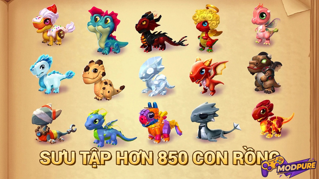 Hơn 100 loài rồng đặc biệt để bạn thu thập và huấn luyện