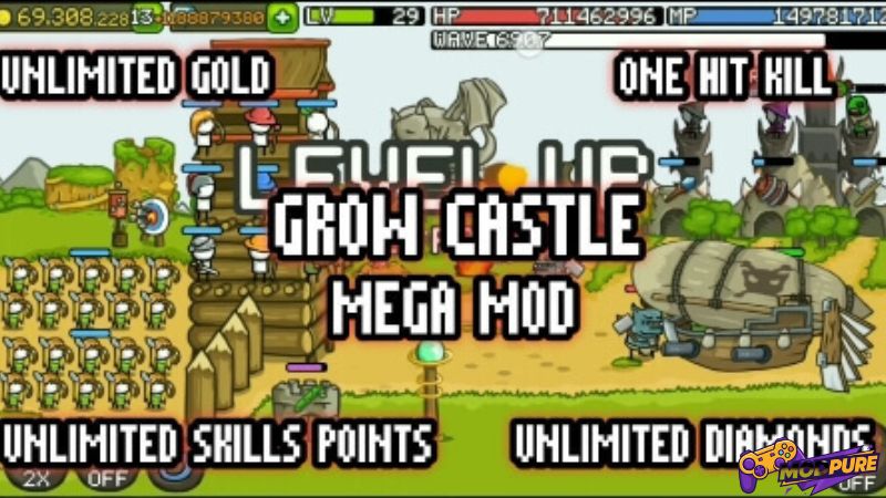 Danh Sách Tính Năng Mod Được Game Thủ Quan Tâm Nhất Hiện Nay Trong Grow Castle Mod Apk