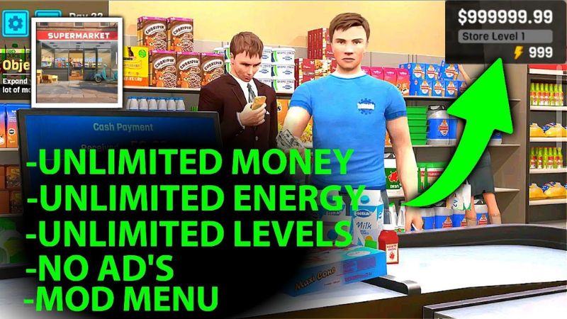 Những Tính Năng Nổi Bật Được Mở Khóa Trong Bản Hack Supermarket Simulator