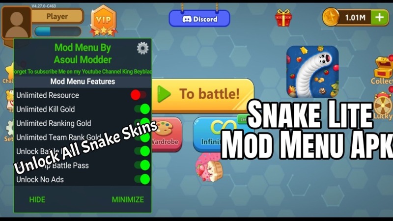 Tính Năng Nổi Bật Trong Hack Snake Lite