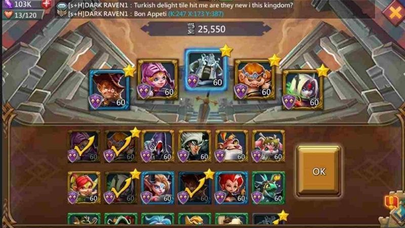 Triệu Tập Đội Hình Anh Hùng Mạnh Mẽ Nhất Trong Lords Mobile MOD