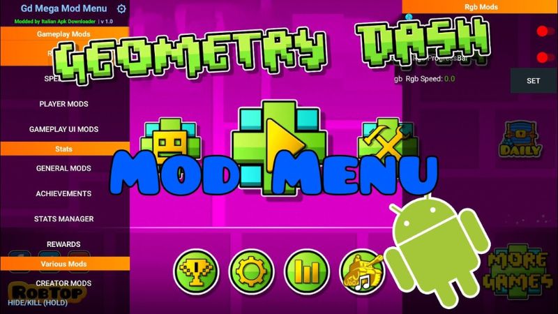 Tính Năng Nổi Bật Trong Geometry Dash Hack