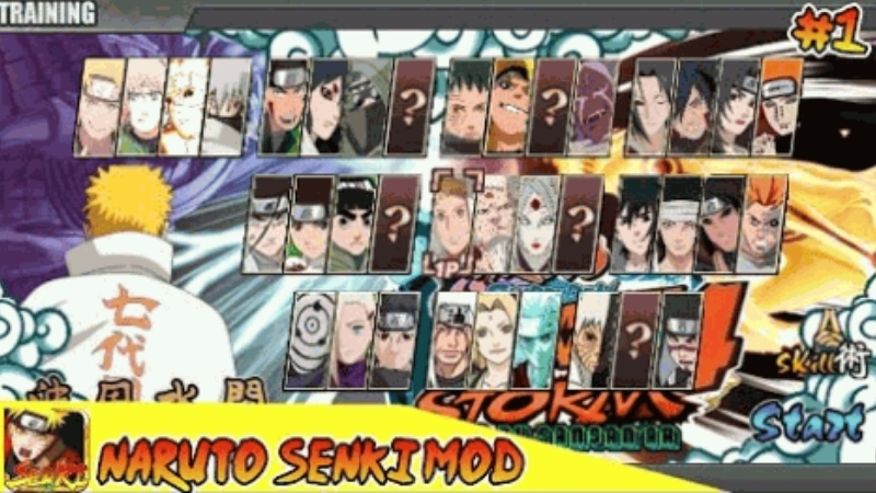 Dowload Naruto Senki MOD APK (Full Character & No Cooldown) v2.1.6 2 Gameplay Action 2D Bertema Ninja